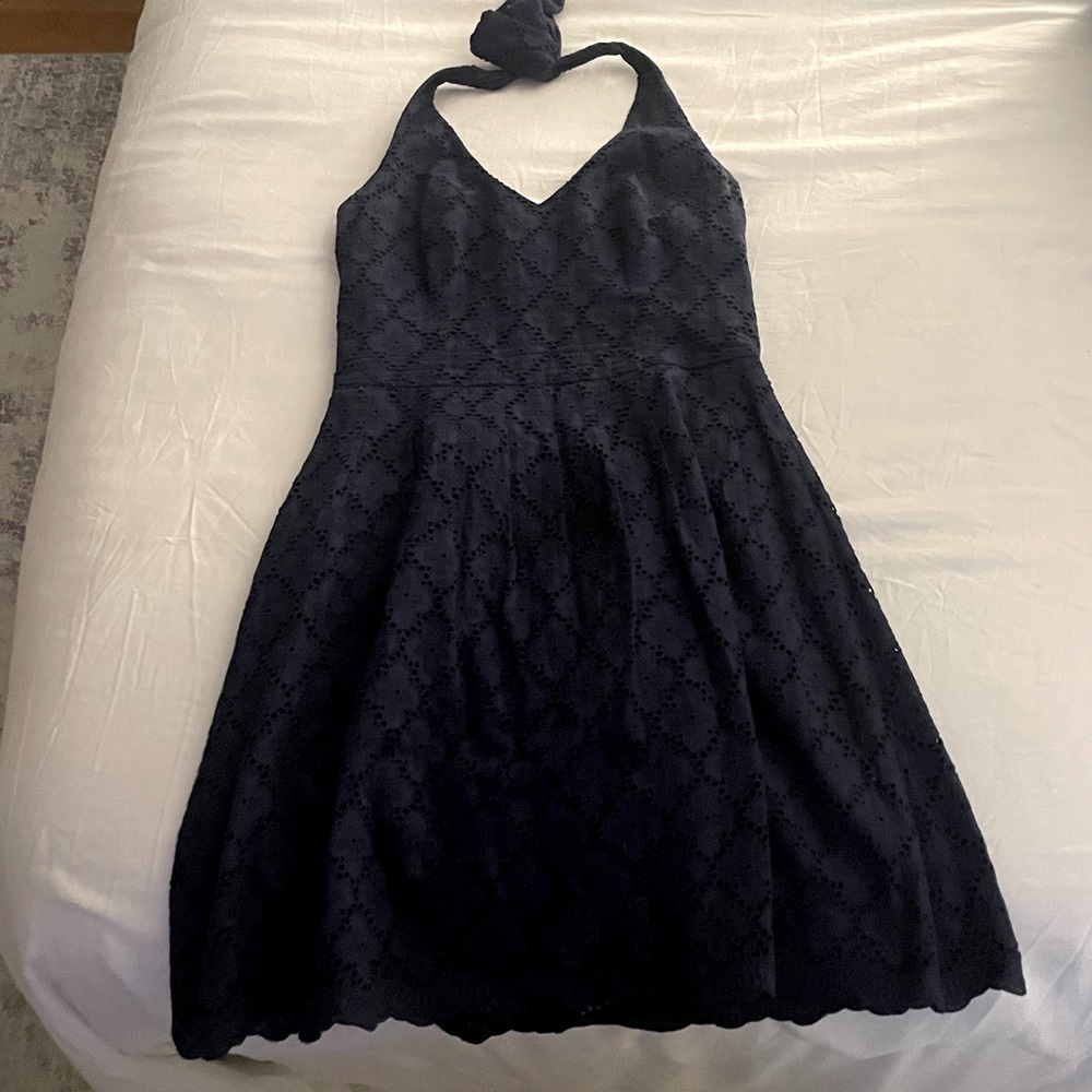 Navy blue eyelet Lilly Pulitzer dress